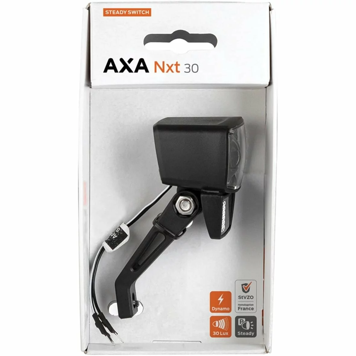 Axa Forlygter NX30 Steady Switch On/Out Dynamo 30 Lux 3 Axa Forlygter NX30 Steady Switch On/Out Dynamo 30 Lux