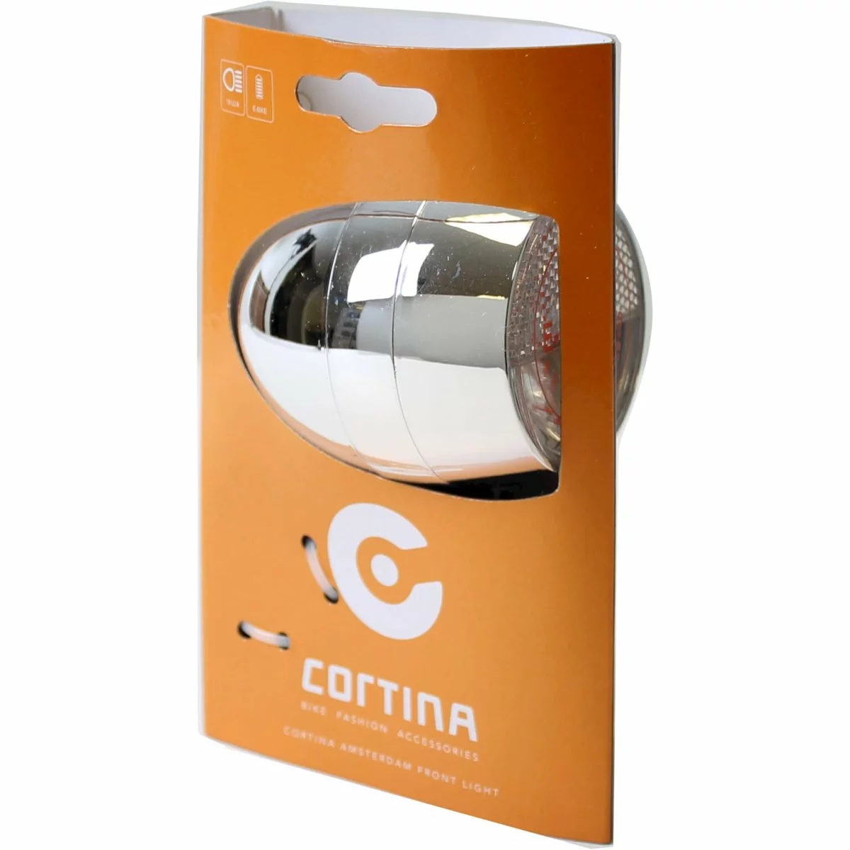 Cortina Koplamp Amsterdam E-Bike Chrome 3 Cortina Koplamp Amsterdam E-Bike Chrome
